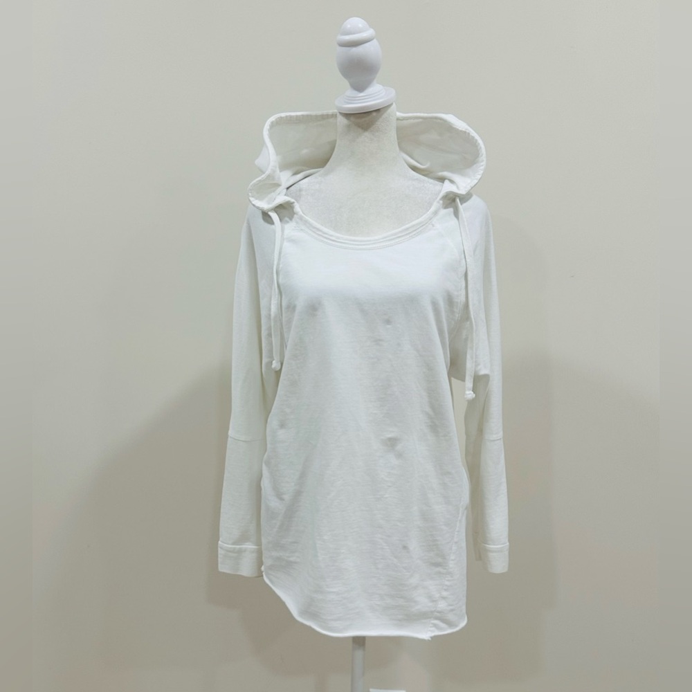 DKNY Sport Hoodie Cotton Sweatshirt Activewear White Women's Size SP